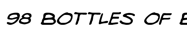 98 Bottles of Beer font preview