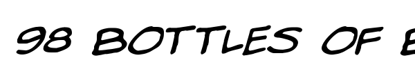 98 Bottles of Beer font preview