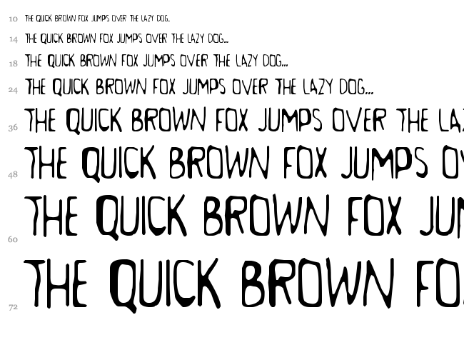 Aamunkoi font waterfall