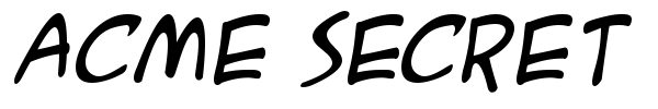 ACME Secret Agent font