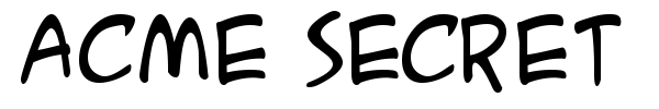 ACME Secret Agent font preview