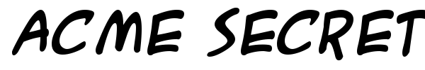ACME Secret Agent font preview