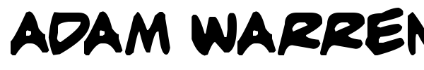 Adam Warren font preview