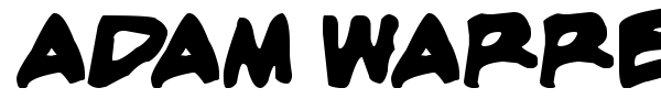 Adam Warren font preview