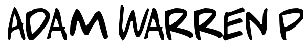 Adam Warren Pro font