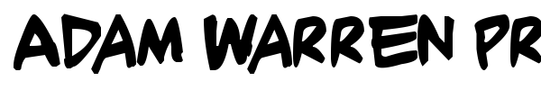 Adam Warren Pro font preview