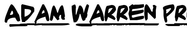 Adam Warren Pro font preview