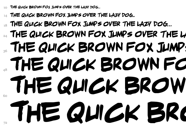 Adam Warren Pro font waterfall