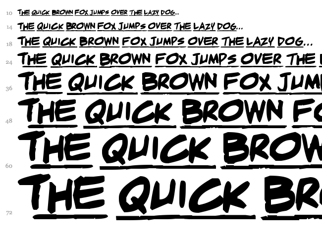 Adam Warren Pro font waterfall