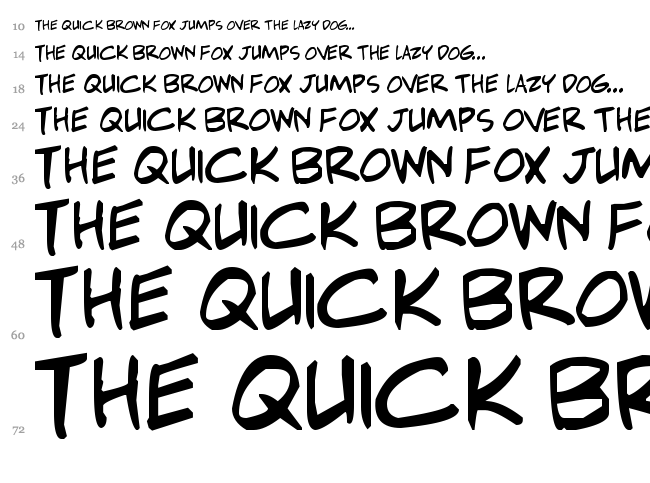 Adam Warren Pro font waterfall