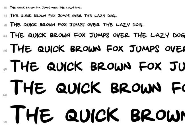 Alex Bold font waterfall