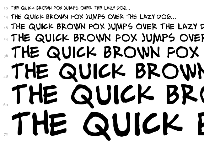 Alex Toth font waterfall