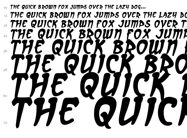 Arcanum font waterfall