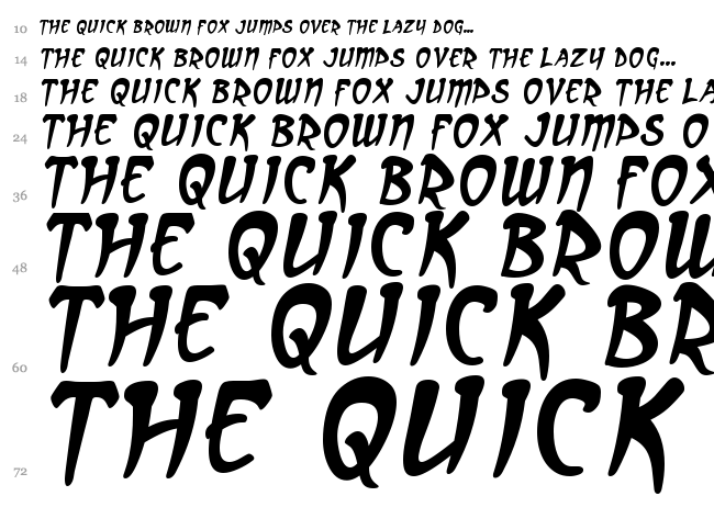 Arcanum font waterfall