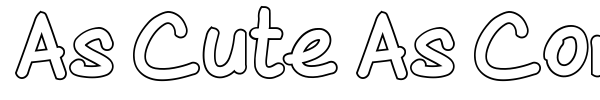 As Cute As Comic font