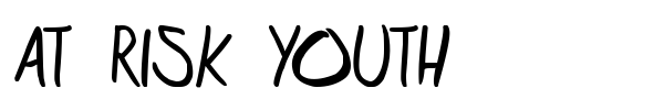 at risk youth font