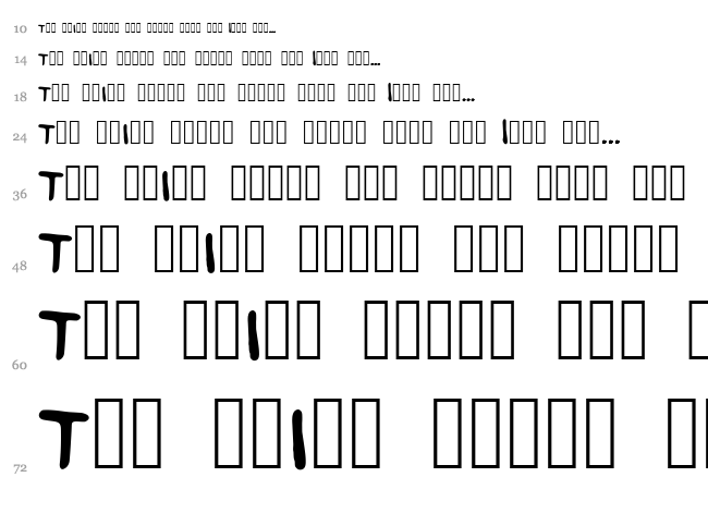 Baltimore Comic font waterfall