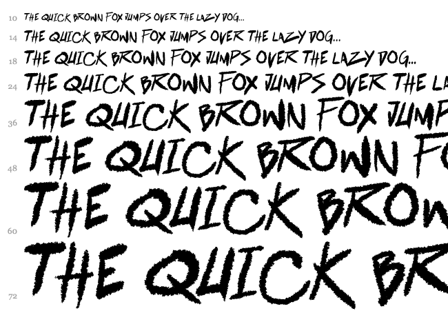 Battle Breath font waterfall