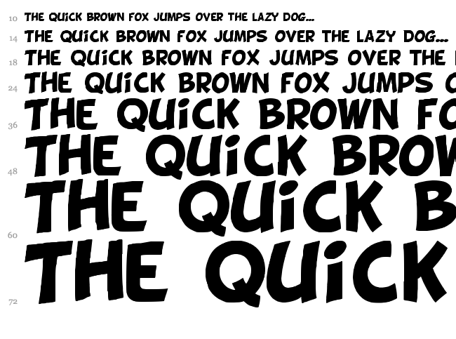 BD Cartoon Shout font waterfall