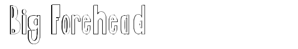 Big Forehead font