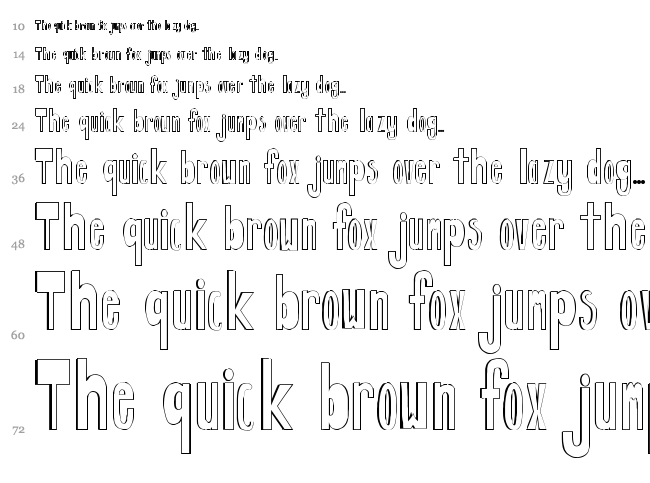 Big Forehead font waterfall