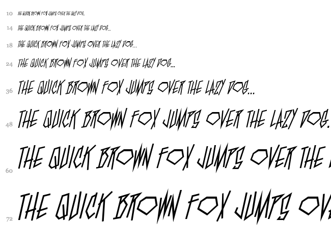 BlamBlam BB font waterfall