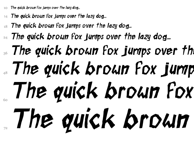 Boom Tank font waterfall