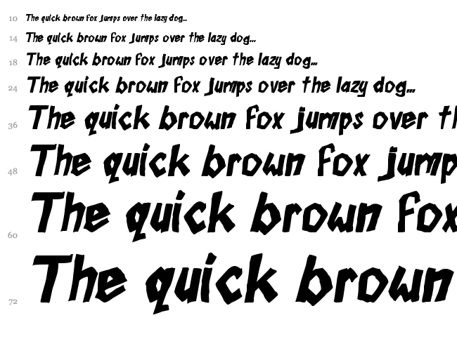 Boom Tank font waterfall