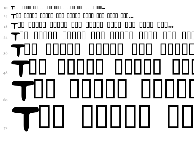 Brit Comics font waterfall