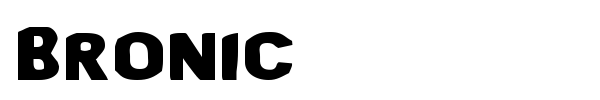 Bronic font preview