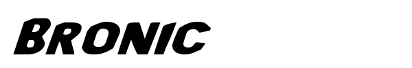Bronic font preview