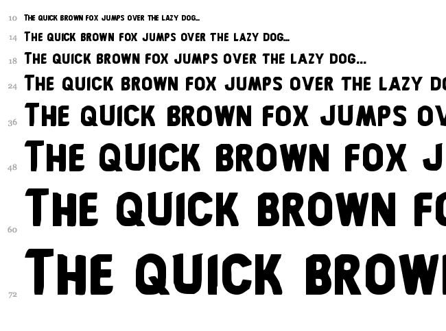 Bronic font waterfall