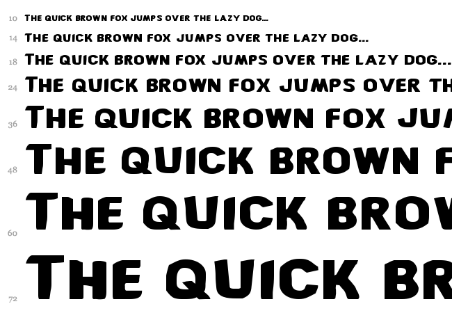 Bronic font waterfall