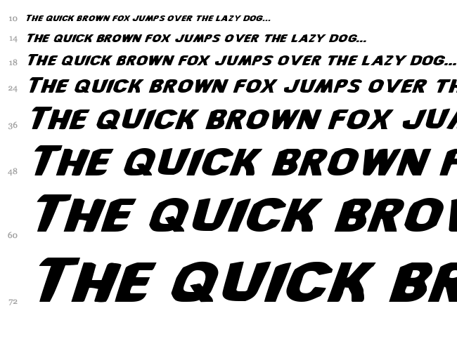 Bronic font waterfall