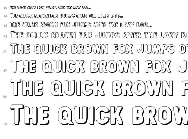 Bronic font waterfall