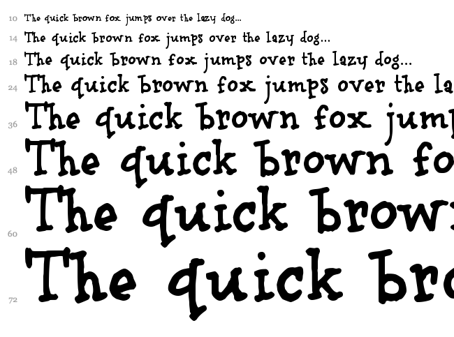 Bruno Book font waterfall
