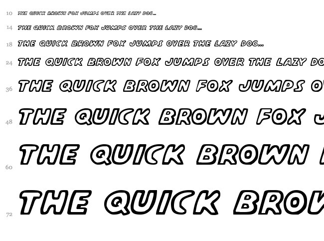 Casper Comics font waterfall
