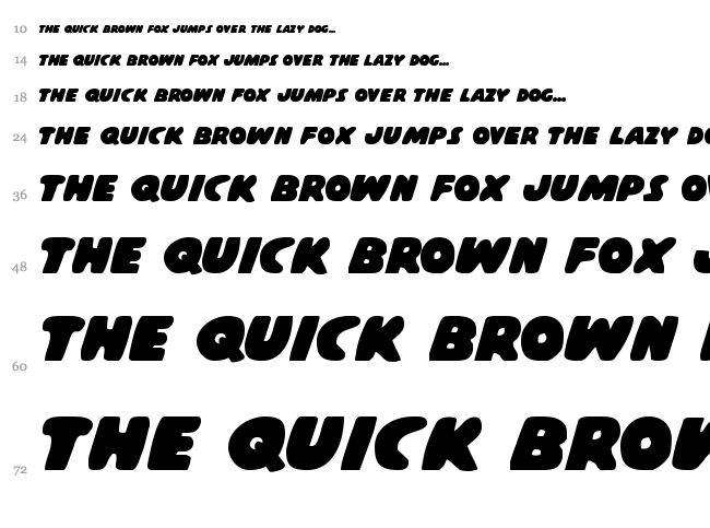Casper Comics font waterfall