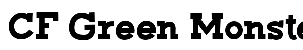 CF Green Monster font