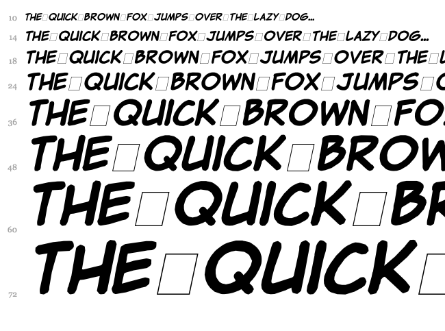 Clementine font waterfall