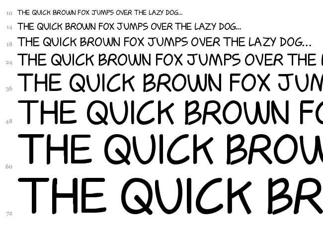 Cometbus font waterfall
