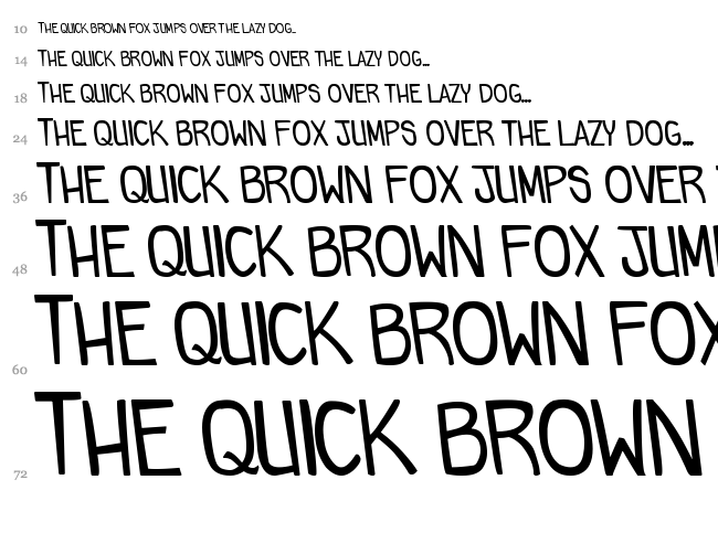 Comic Douche font waterfall
