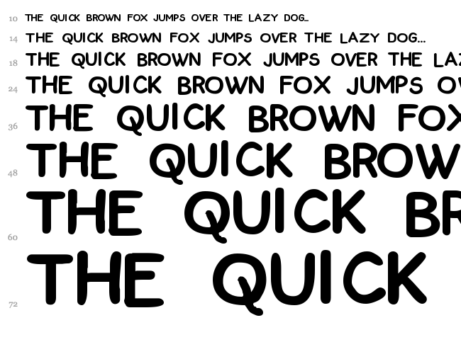 Comick Book font waterfall