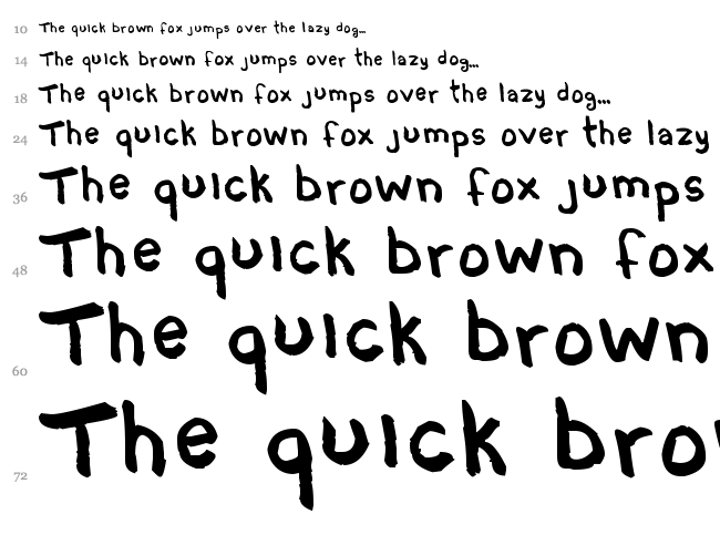 Comix Pro 2 font waterfall