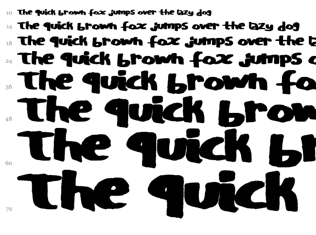 CopyStand font waterfall