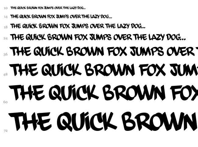 DFD Chasquilla font waterfall
