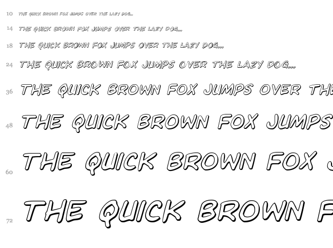 Domino Mask Condensed font waterfall