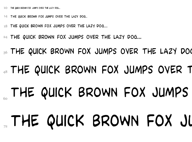 Domino Mask Condensed font waterfall