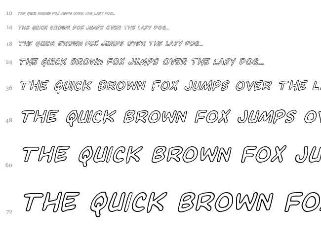 Domino Mask Condensed font waterfall