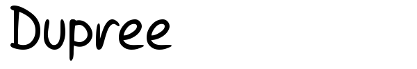 Dupree font
